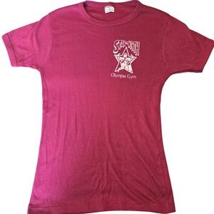 Vintage Star of the North Olympia Gym Plymouth M Maroon Red Tshirt Muscle Gym